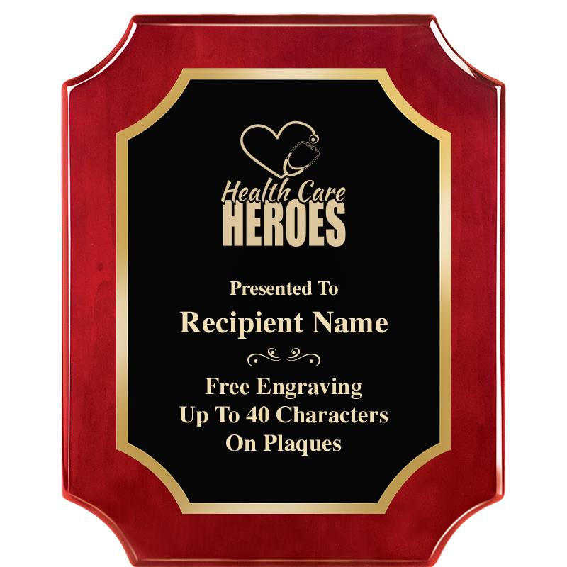 8"X10"SCALLOPED ROSEWOOD PLQ