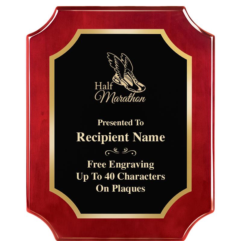 8"X10"SCALLOPED ROSEWOOD PLQ