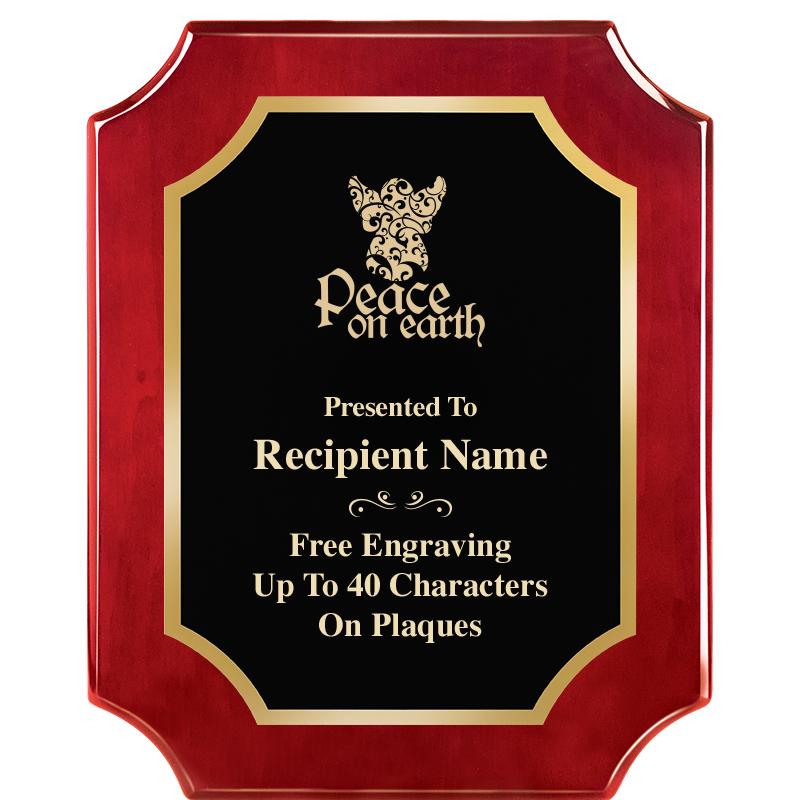 8"X10"SCALLOPED ROSEWOOD PLQ