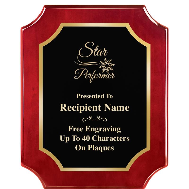 8"X10"SCALLOPED ROSEWOOD PLQ