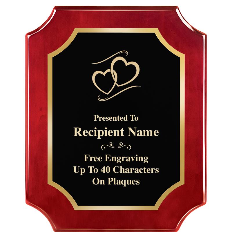 8"X10"SCALLOPED ROSEWOOD PLQ