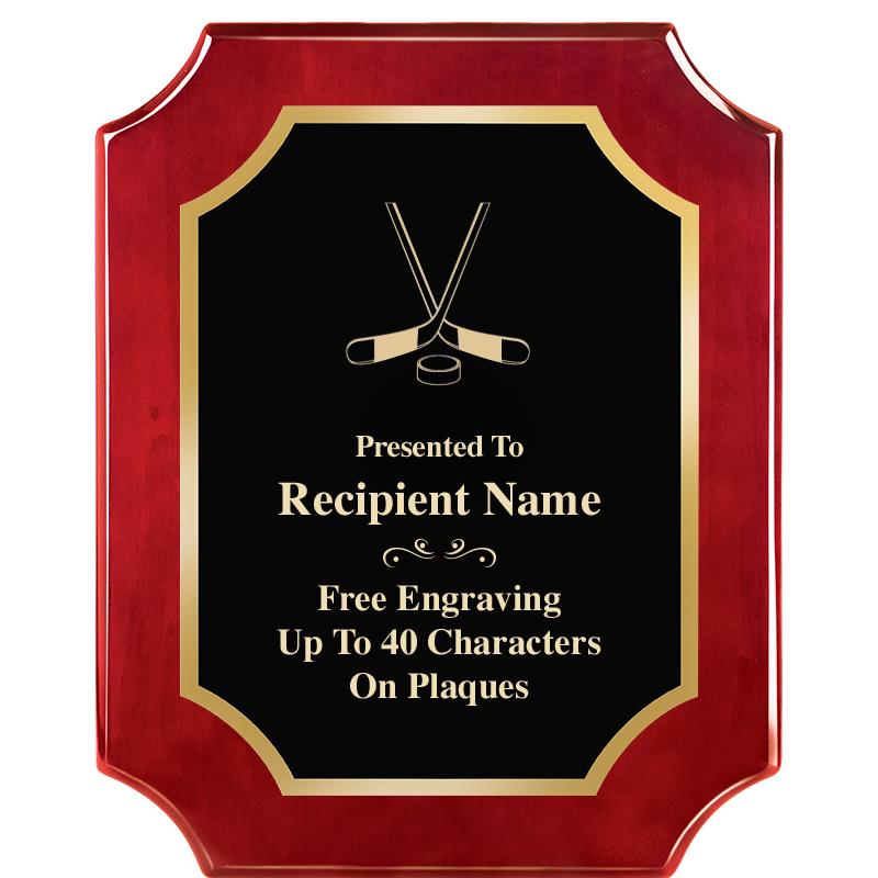 8"X10"SCALLOPED ROSEWOOD PLQ