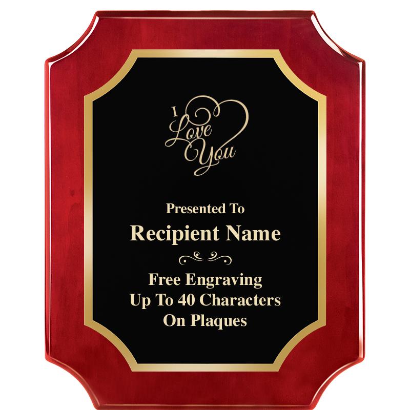 8"X10"SCALLOPED ROSEWOOD PLQ