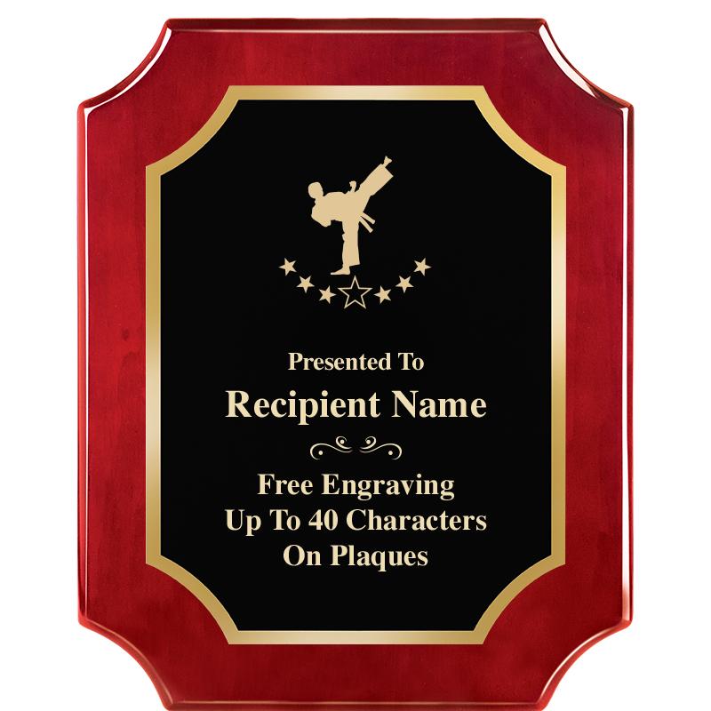 8"X10"SCALLOPED ROSEWOOD PLQ