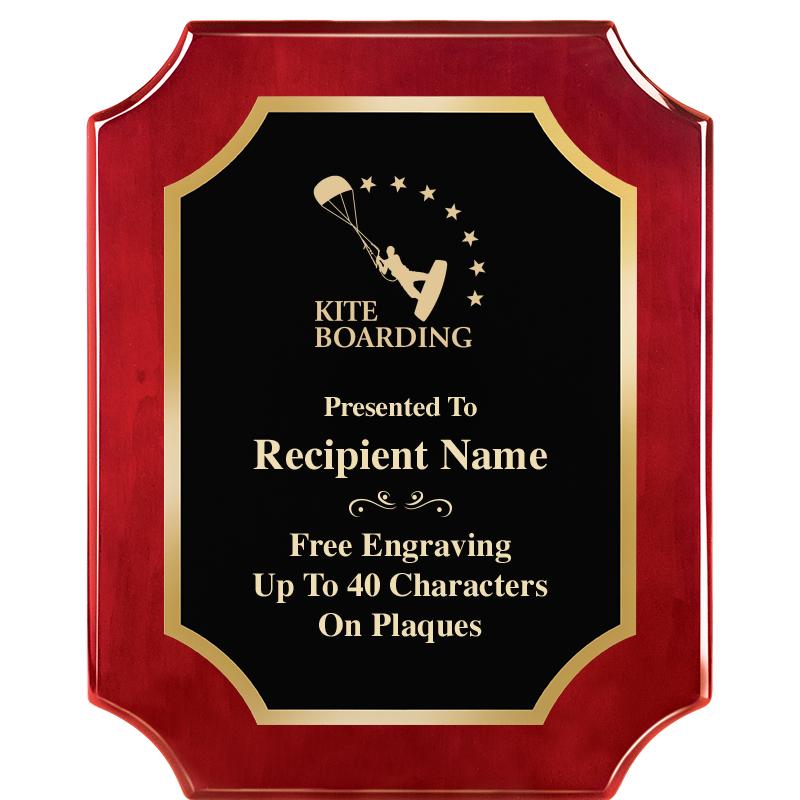 8"X10"SCALLOPED ROSEWOOD PLQ