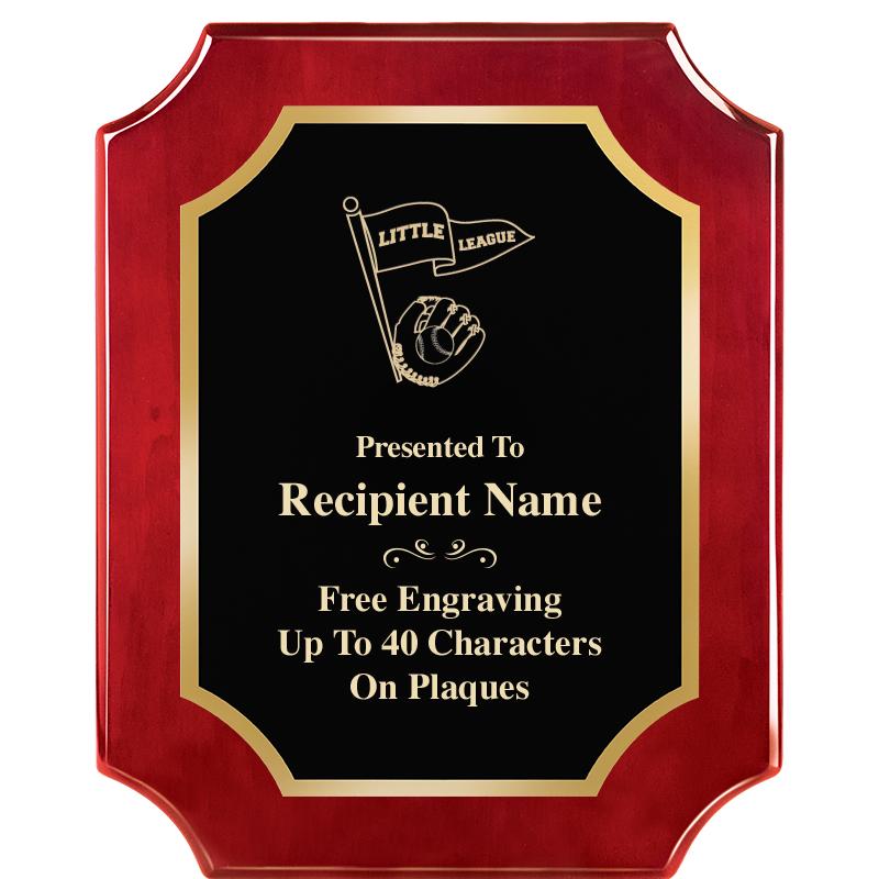 8"X10"SCALLOPED ROSEWOOD PLQ