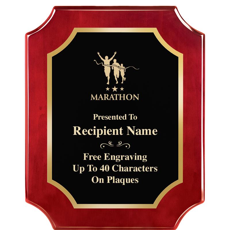 8"X10"SCALLOPED ROSEWOOD PLQ