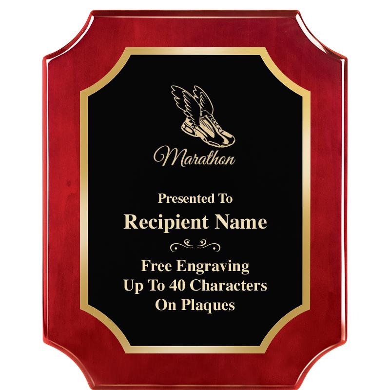 8"X10"SCALLOPED ROSEWOOD PLQ