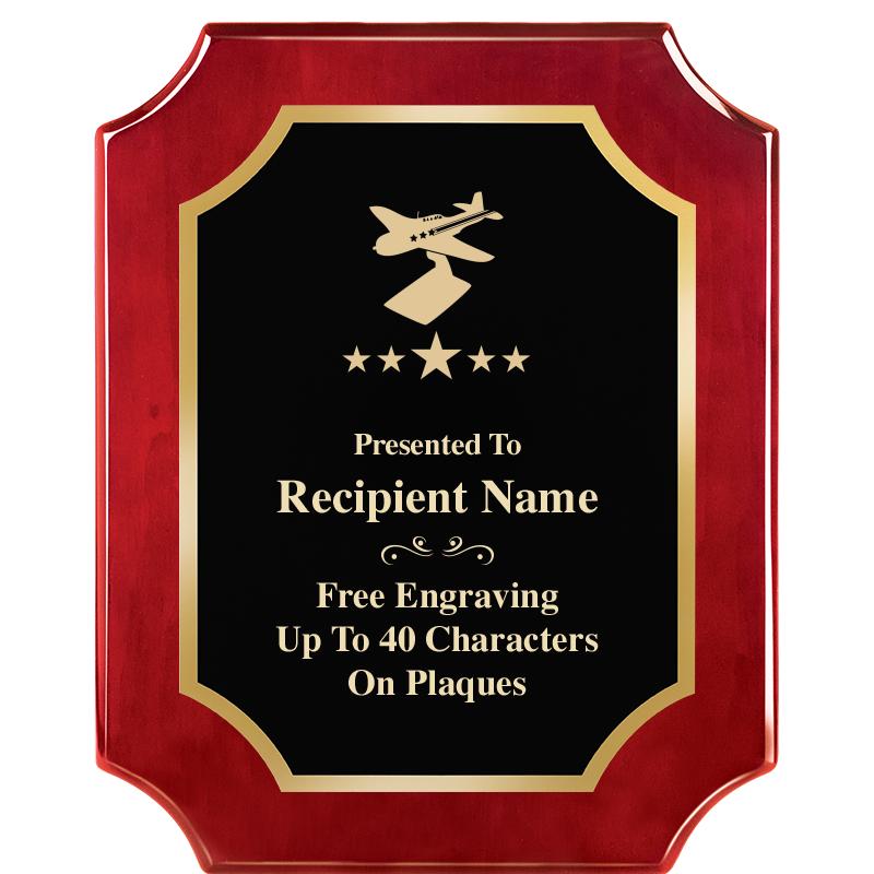 8"X10"SCALLOPED ROSEWOOD PLQ