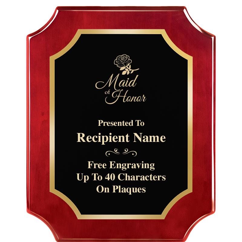 8"X10"SCALLOPED ROSEWOOD PLQ