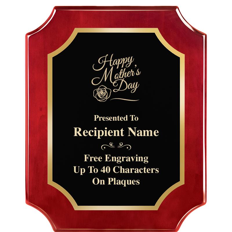 8"X10"SCALLOPED ROSEWOOD PLQ