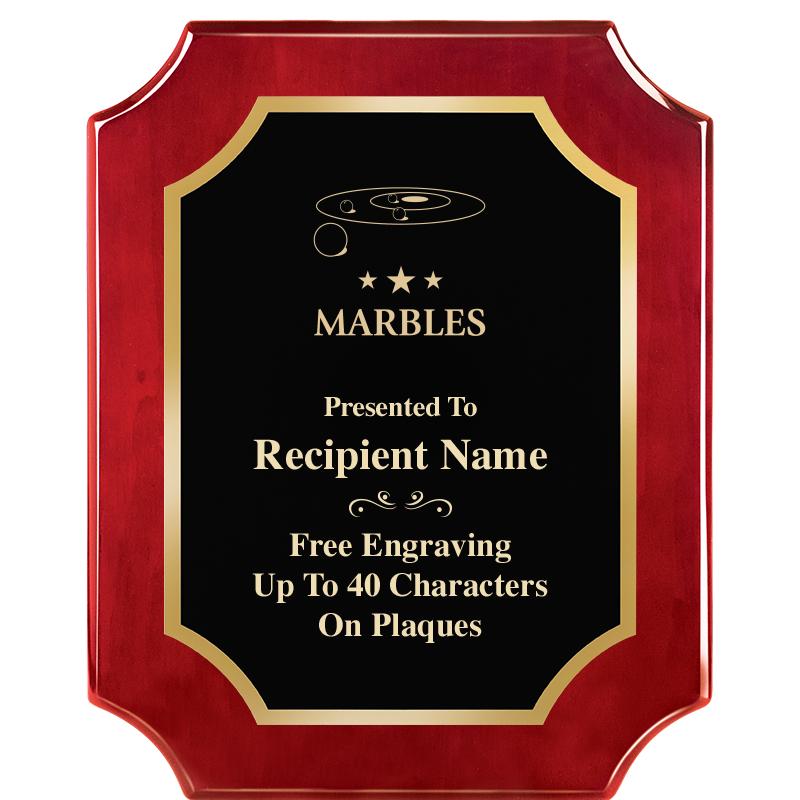 8"X10"SCALLOPED ROSEWOOD PLQ