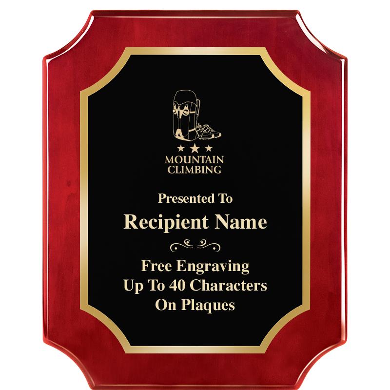 8"X10"SCALLOPED ROSEWOOD PLQ