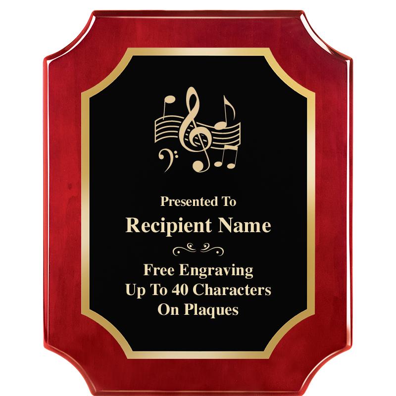 8"X10"SCALLOPED ROSEWOOD PLQ