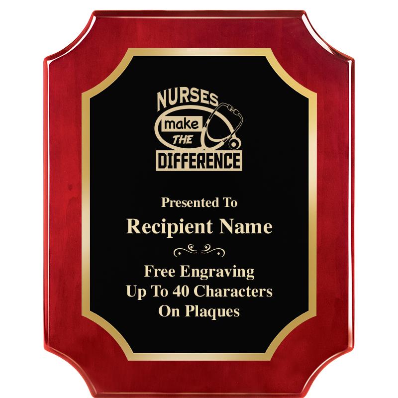 8"X10"SCALLOPED ROSEWOOD PLQ