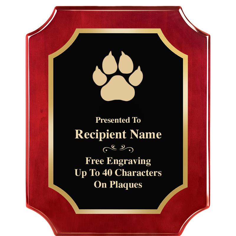 8"X10"SCALLOPED ROSEWOOD PLQ