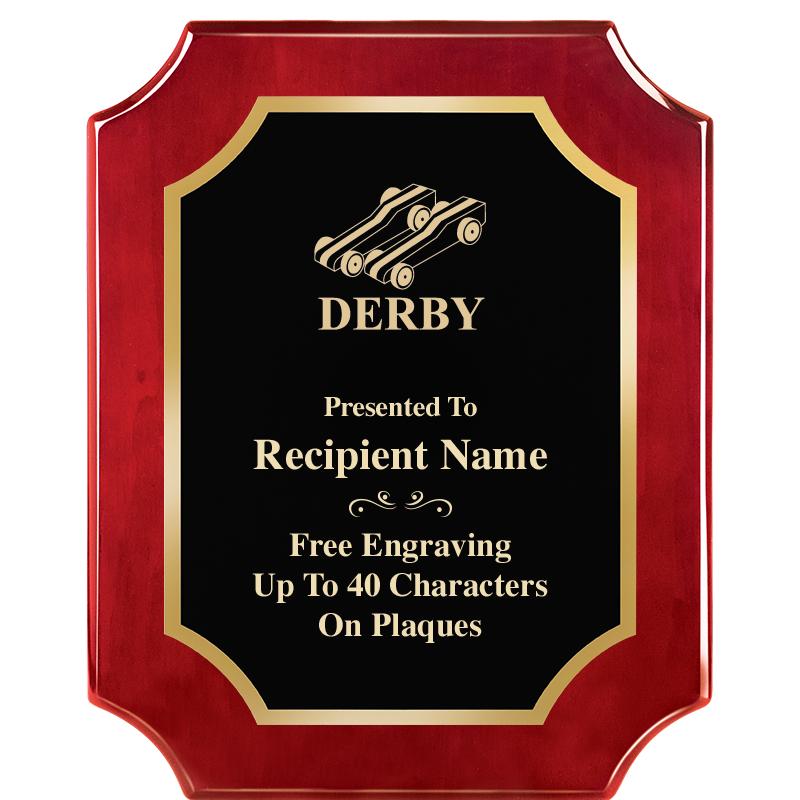 8"X10"SCALLOPED ROSEWOOD PLQ