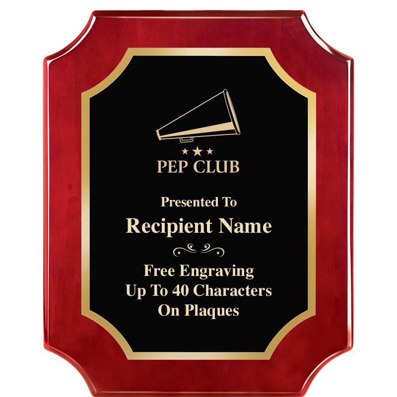 8"X10"SCALLOPED ROSEWOOD PLQ