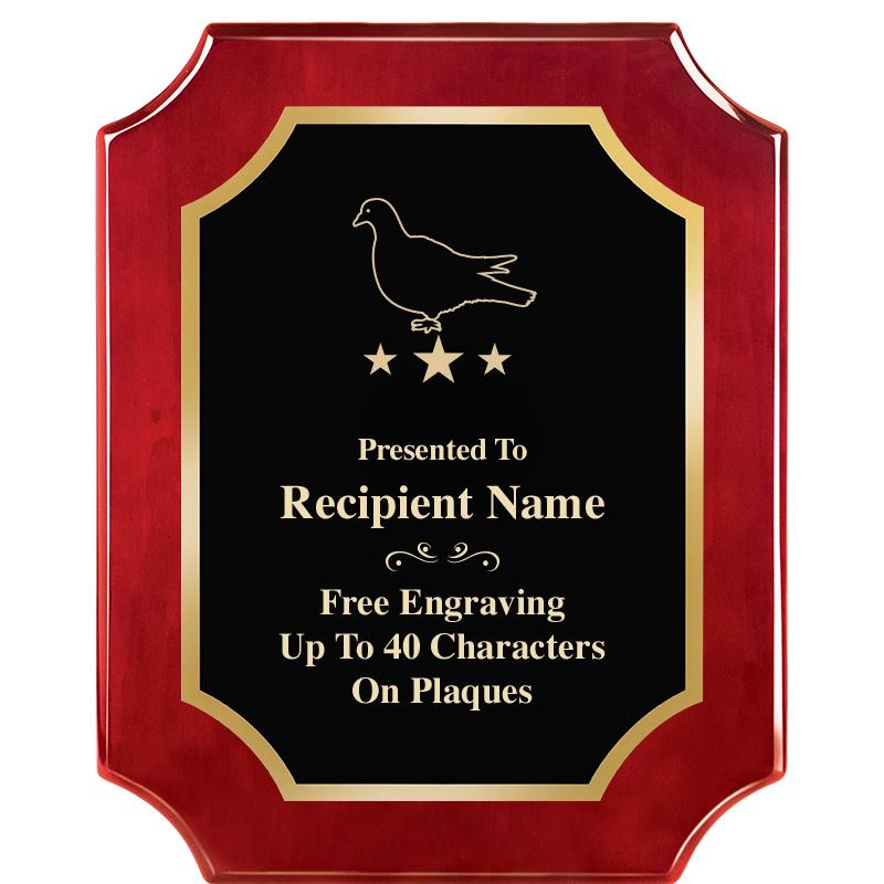 8"X10"SCALLOPED ROSEWOOD PLQ