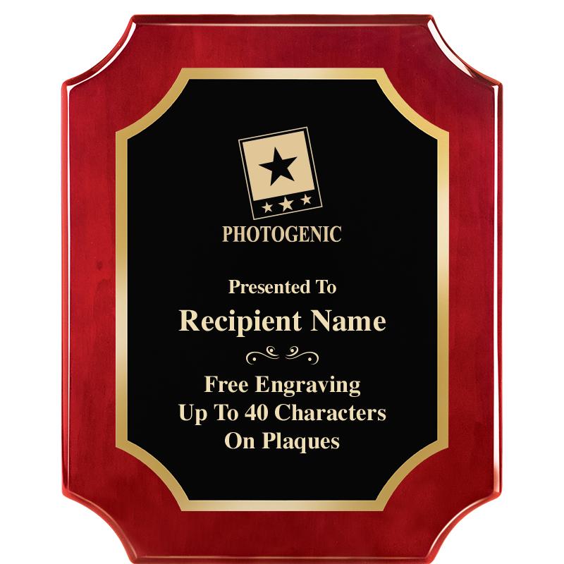 8"X10"SCALLOPED ROSEWOOD PLQ