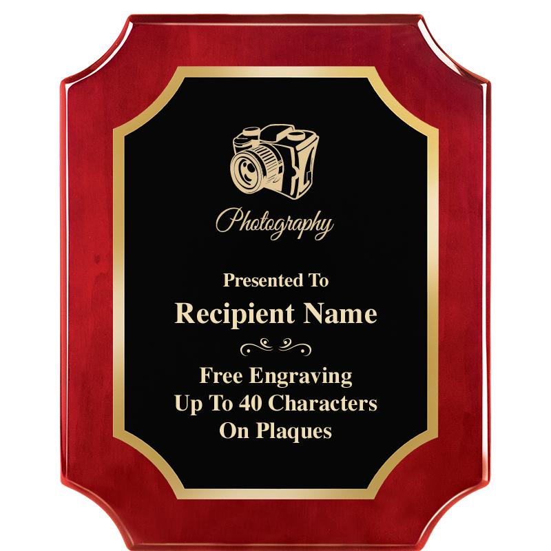 8"X10"SCALLOPED ROSEWOOD PLQ