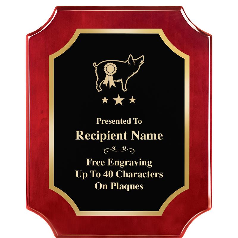 8"X10"SCALLOPED ROSEWOOD PLQ