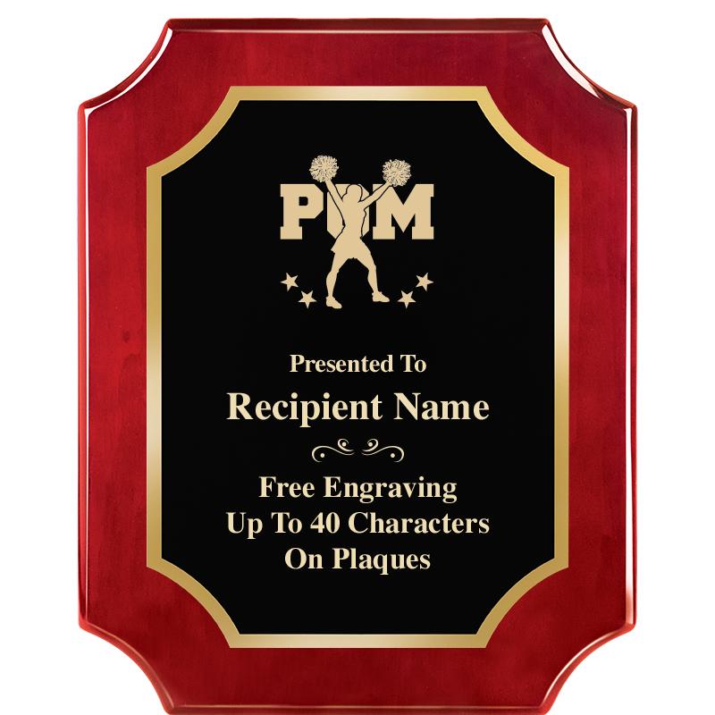 8"X10"SCALLOPED ROSEWOOD PLQ