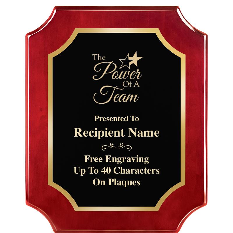 8"X10"SCALLOPED ROSEWOOD PLQ