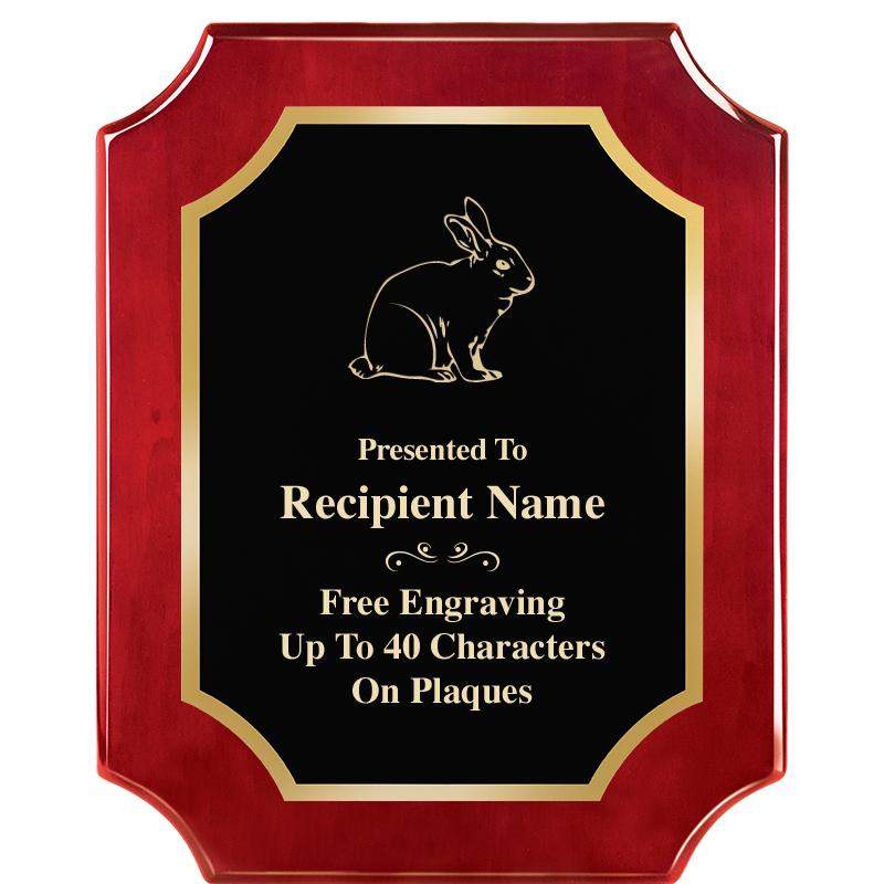 8"X10"SCALLOPED ROSEWOOD PLQ