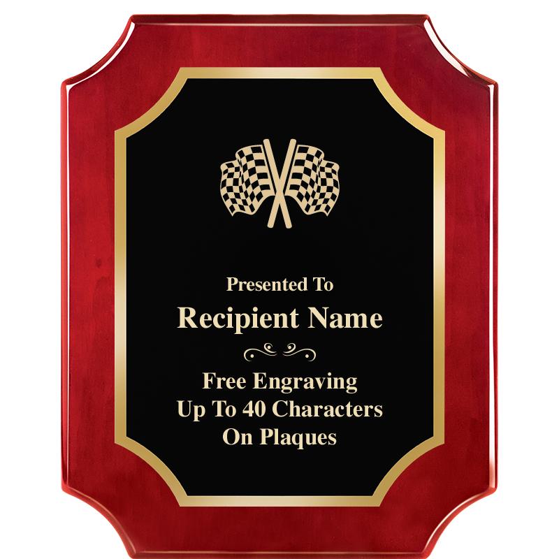 8"X10"SCALLOPED ROSEWOOD PLQ