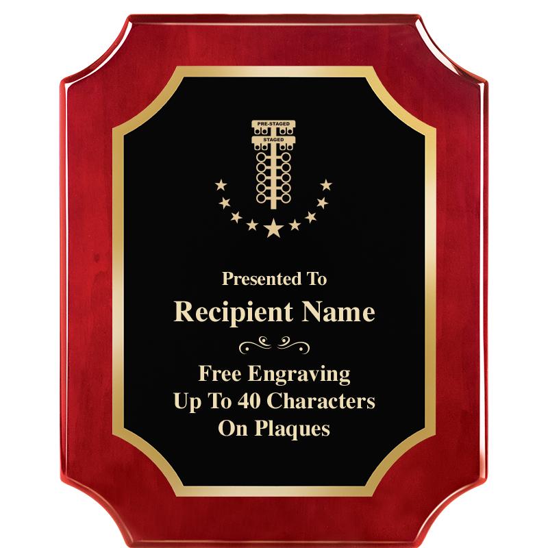 8"X10"SCALLOPED ROSEWOOD PLQ