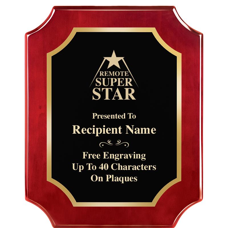 8"X10"SCALLOPED ROSEWOOD PLQ