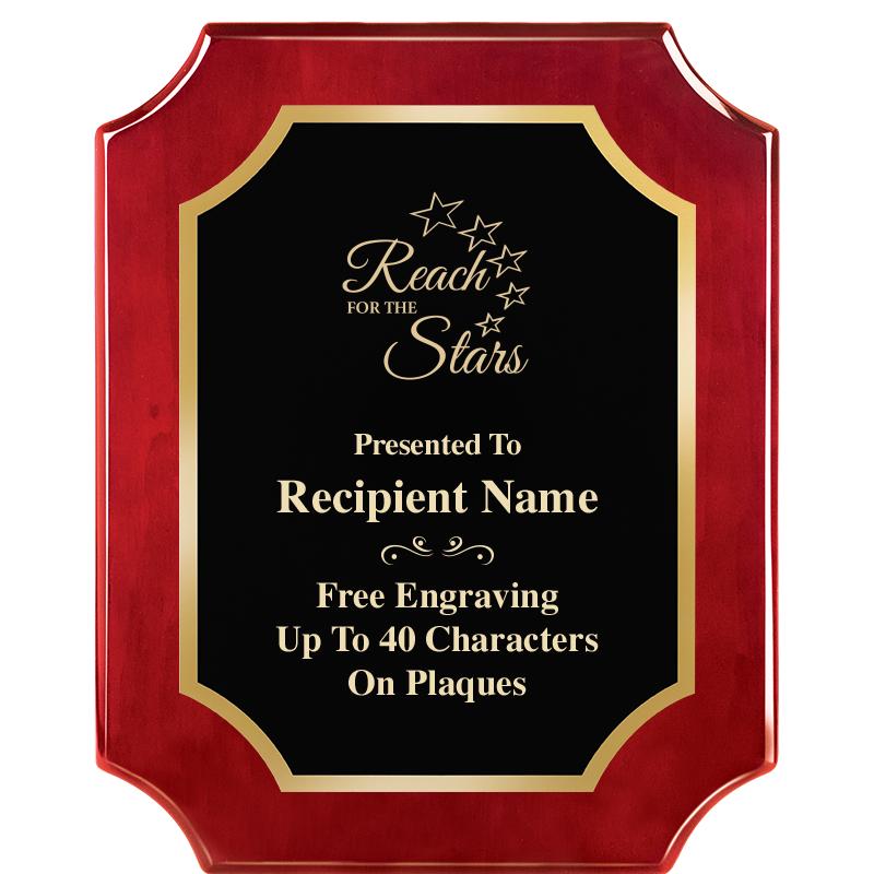 8"X10"SCALLOPED ROSEWOOD PLQ