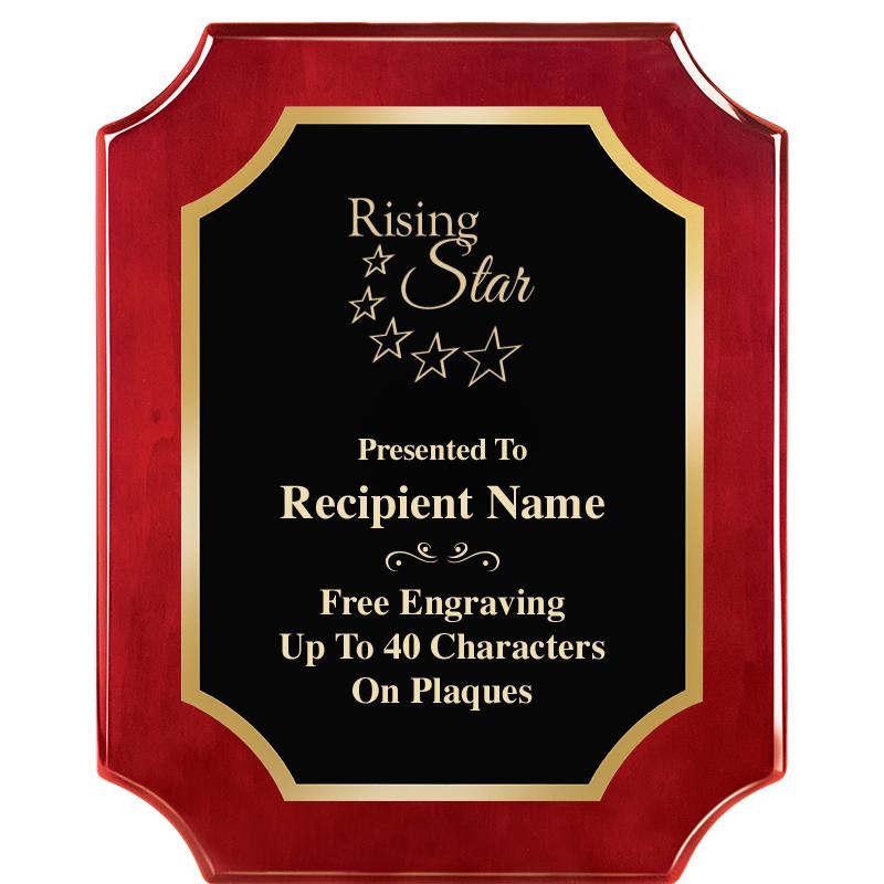 8"X10"SCALLOPED ROSEWOOD PLQ