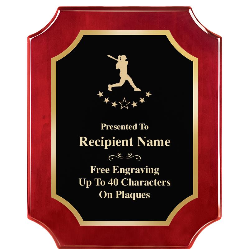 8"X10"SCALLOPED ROSEWOOD PLQ