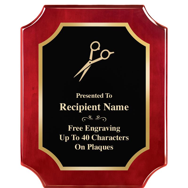 8"X10"SCALLOPED ROSEWOOD PLQ