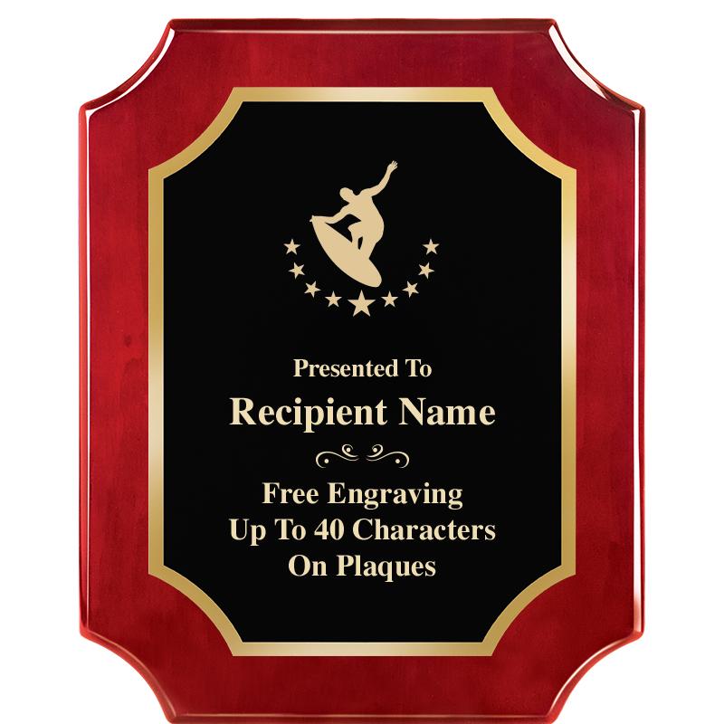 8"X10"SCALLOPED ROSEWOOD PLQ