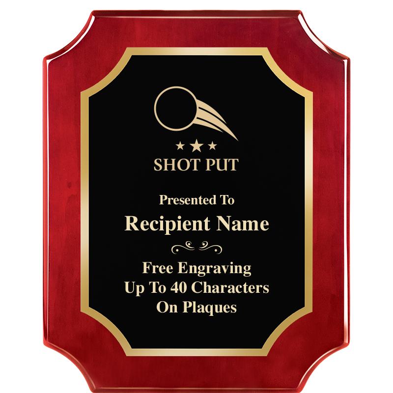 8"X10"SCALLOPED ROSEWOOD PLQ