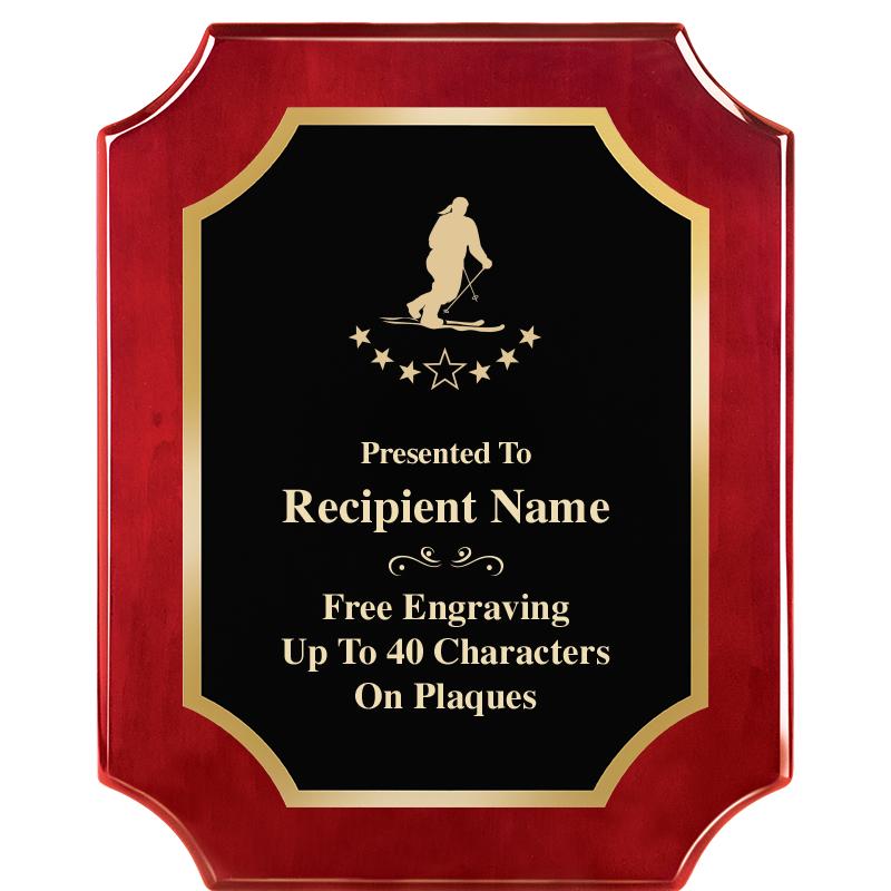 8"X10"SCALLOPED ROSEWOOD PLQ