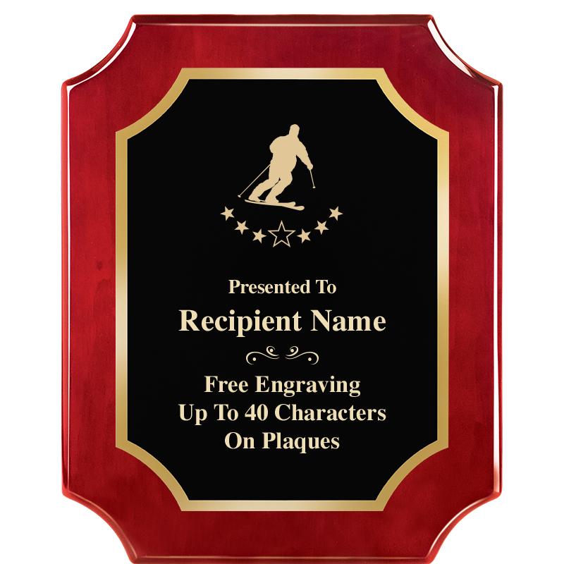 8"X10"SCALLOPED ROSEWOOD PLQ