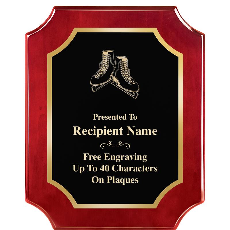 8"X10"SCALLOPED ROSEWOOD PLQ