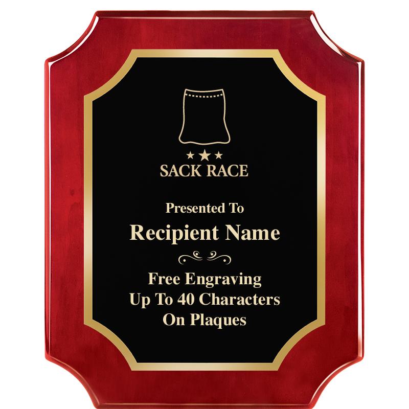 8"X10"SCALLOPED ROSEWOOD PLQ