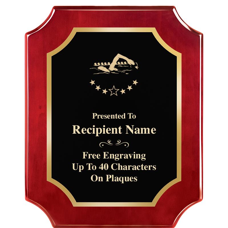 8"X10"SCALLOPED ROSEWOOD PLQ