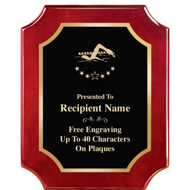 8"X10"SCALLOPED ROSEWOOD PLQ