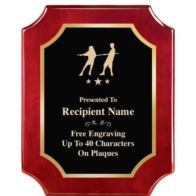 8"X10"SCALLOPED ROSEWOOD PLQ