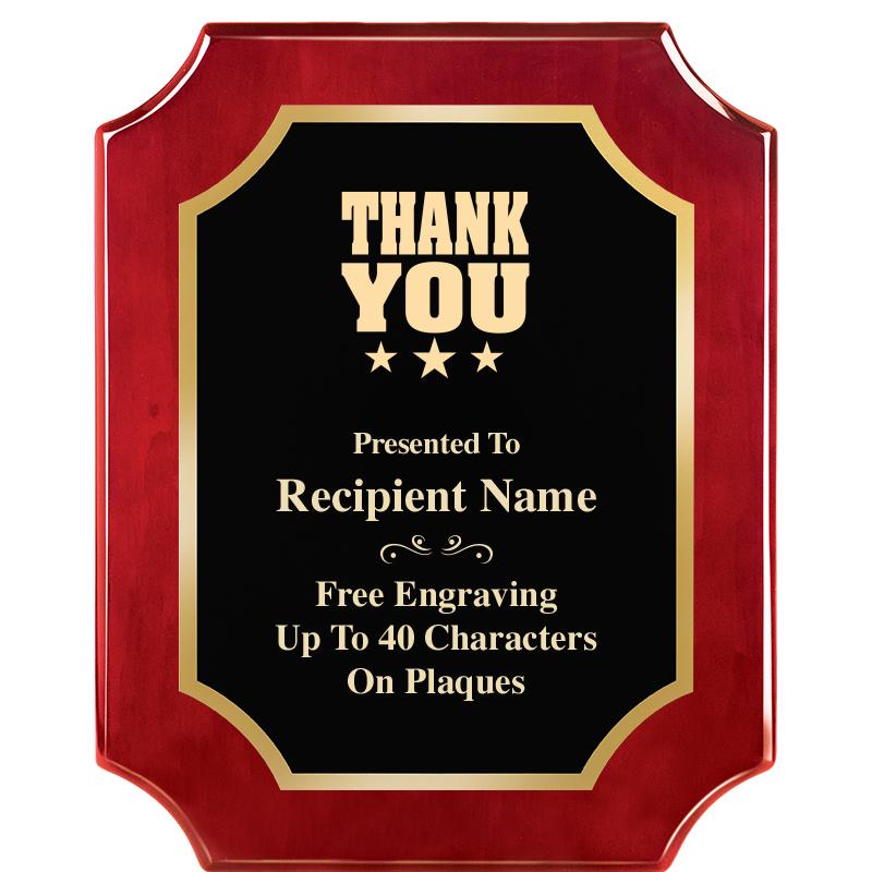 8"X10"SCALLOPED ROSEWOOD PLQ