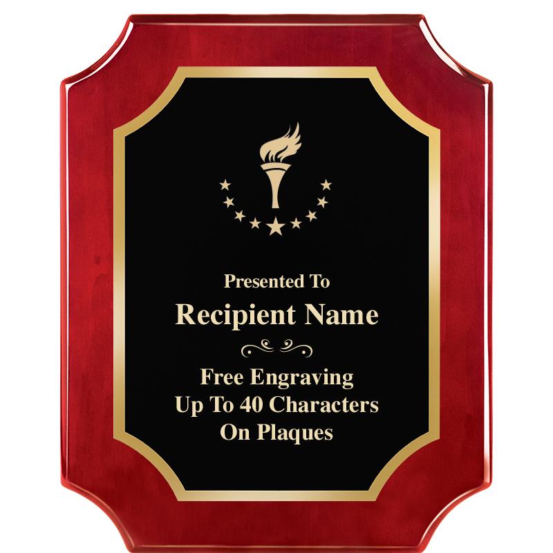 8"X10"SCALLOPED ROSEWOOD PLQ