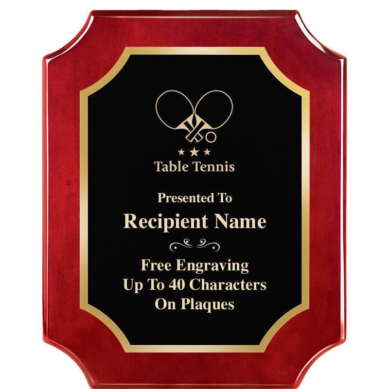 8"X10"SCALLOPED ROSEWOOD PLQ