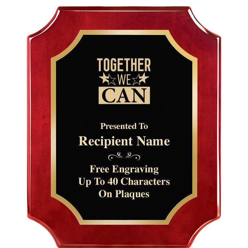 8"X10"SCALLOPED ROSEWOOD PLQ