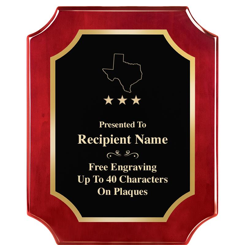 8"X10"SCALLOPED ROSEWOOD PLQ